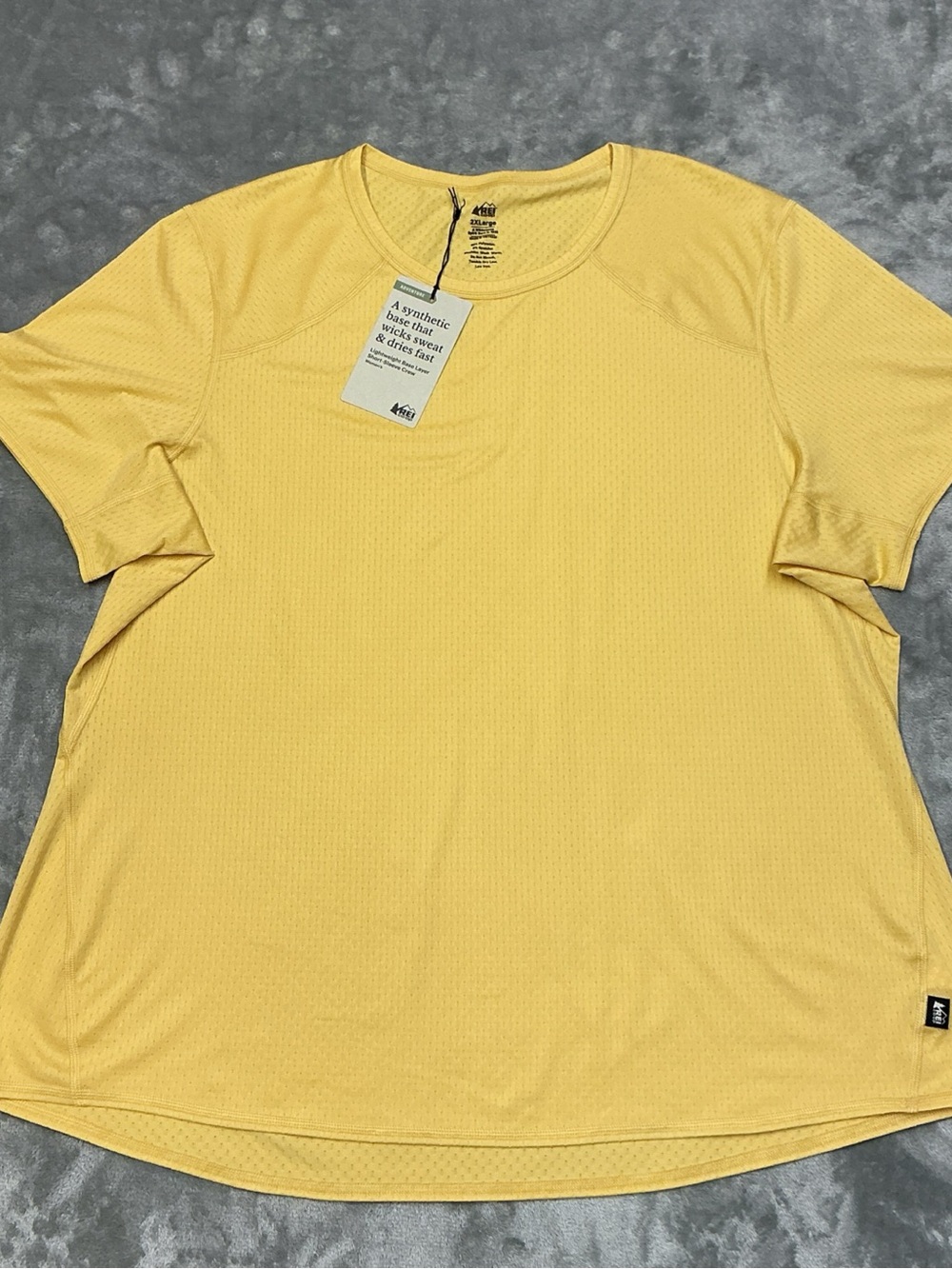 REI Co-Op Lightweight S/S Crew Plus Sunfade Heather Women 2XL base layer NEW